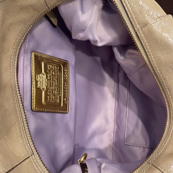 Coach Sabrina leather bag in silver - Picture 4 of 7